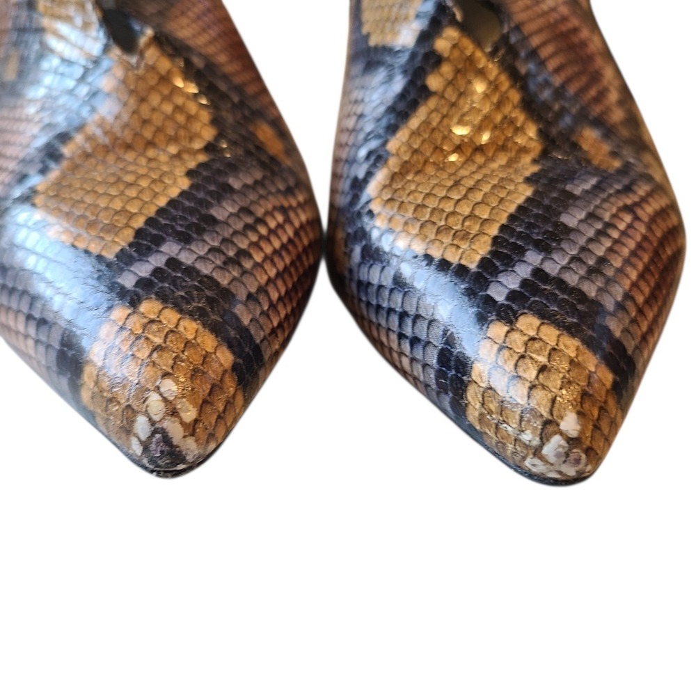 Jeffrey Campbell Pointed Toe Heel‎ Snakeskin Mules Slip On Size 11 Womens - Picture 3 of 8